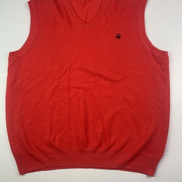 BROOKS BROTHERS 346 Mens V Neck Cotton Linen Vest Size XL - Picture 8 of 8